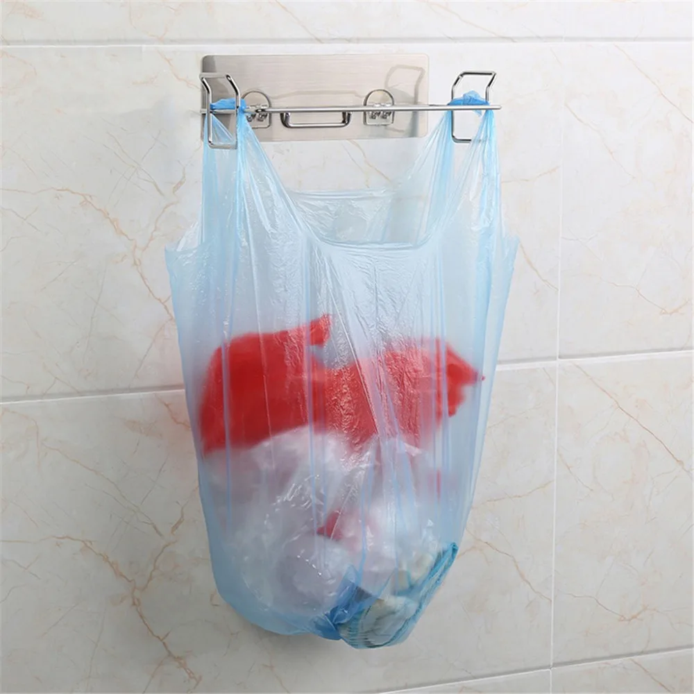 Подвесная стойка для мусора на дверцу шкафа кухонный держатель мусорного пакета