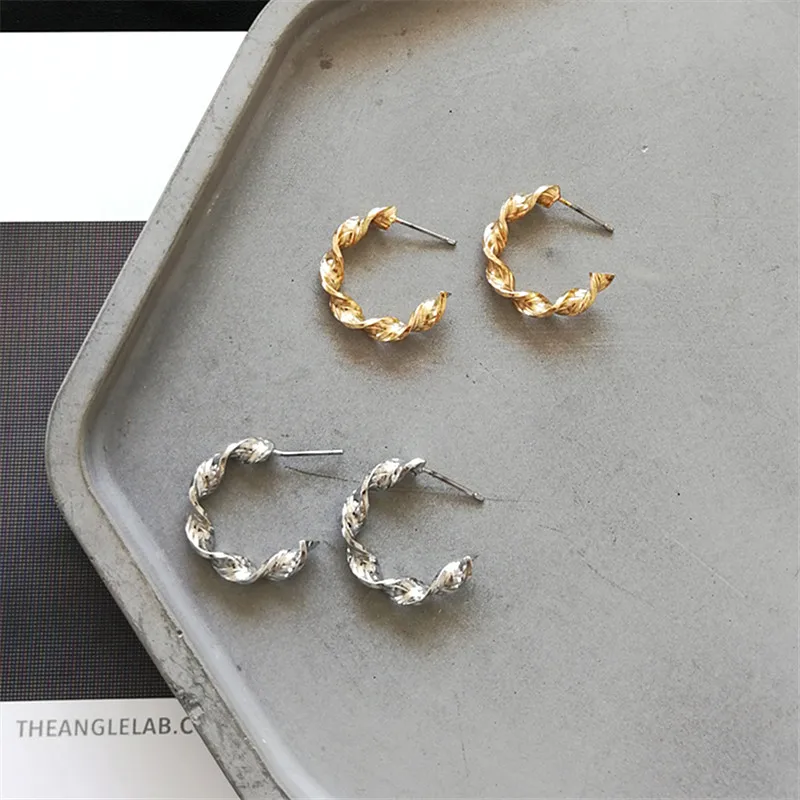 2018 модные серьги в стиле ретро геометрические Изящные женские золотые Ms