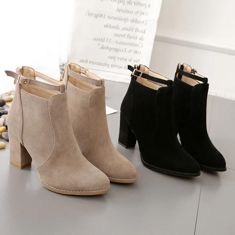 Cresfimix/женские модные осенне-зимние замшевые ботильоны botas femininas Женские