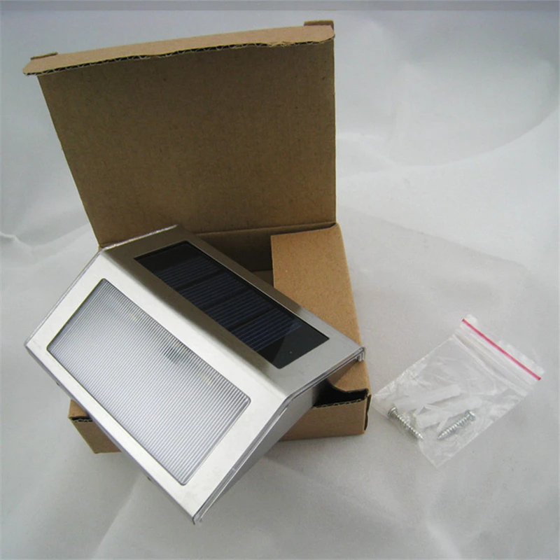 

New 3Led Solar Wall Light Night Lamp Waterproof Light Control Sensor Light For Emergency Lighting Outdoor Garden Stairs