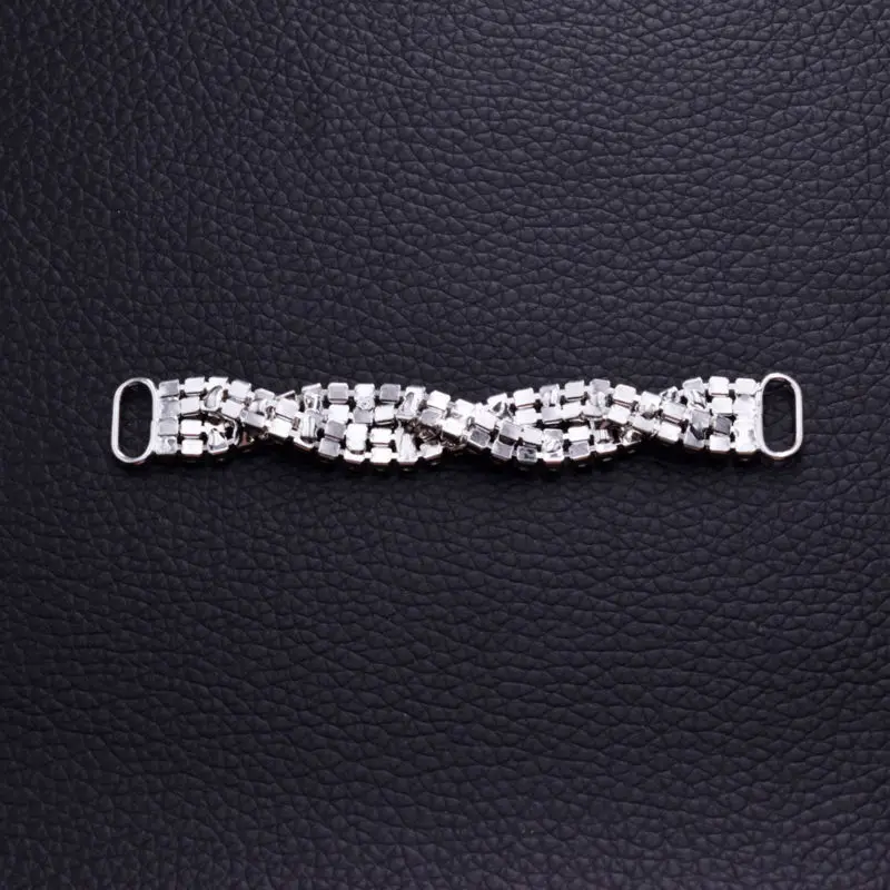 10 шт. плетеные стразы из прозрачного камня соединители для бикини пряжки