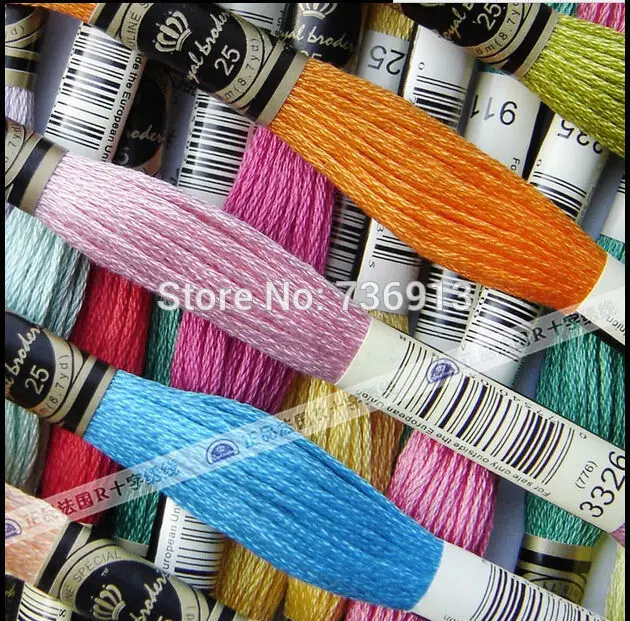 200 шт. 6 нитей длиной 8 7 ярдов|embroidery thread|royal threadsthread floss |