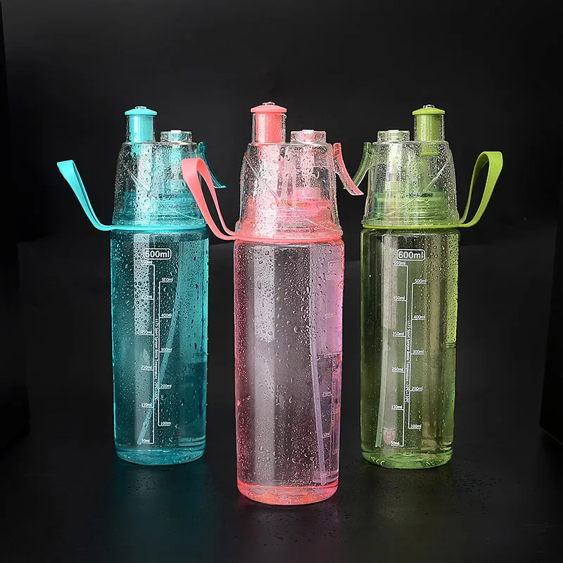 Creative 600ML Plastic Sports Spray Water Bottle Straw For Outdoor Bicycle Cycling Gym Drinking Bottles Drinkware | Дом и сад