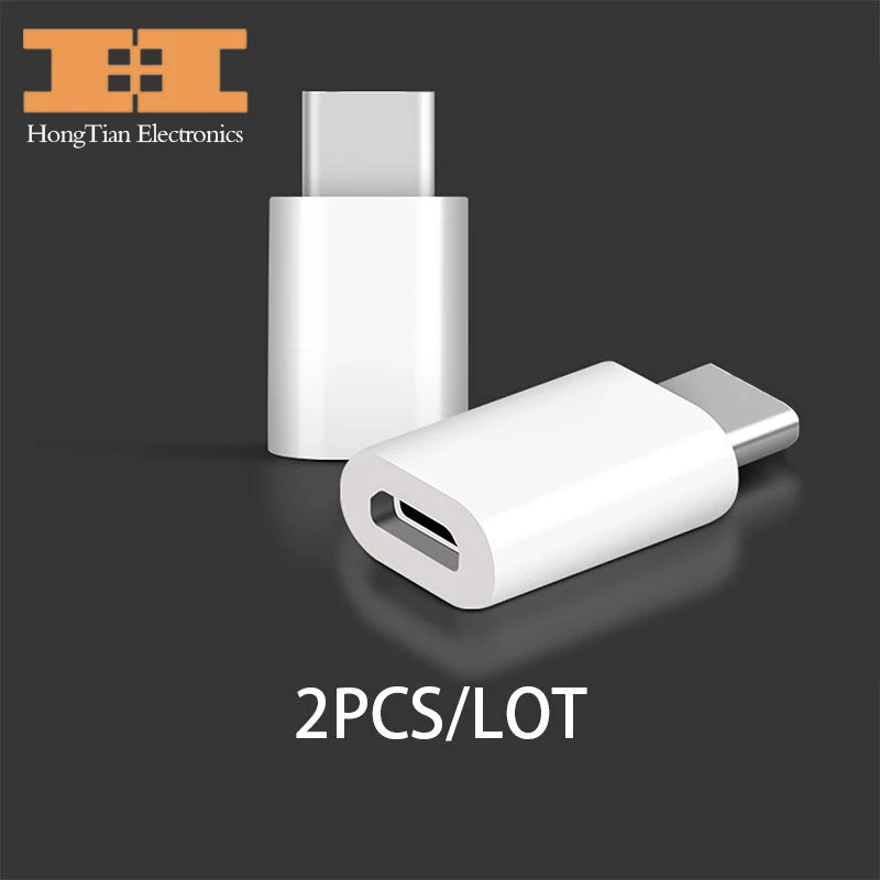 Usb type C к Micro адаптер usb c конвертер быстрое зарядное устройство для Xiaomi Nexus 5x6 p для HuaWei Lumia 950 LG - Цвет: White 2pcs