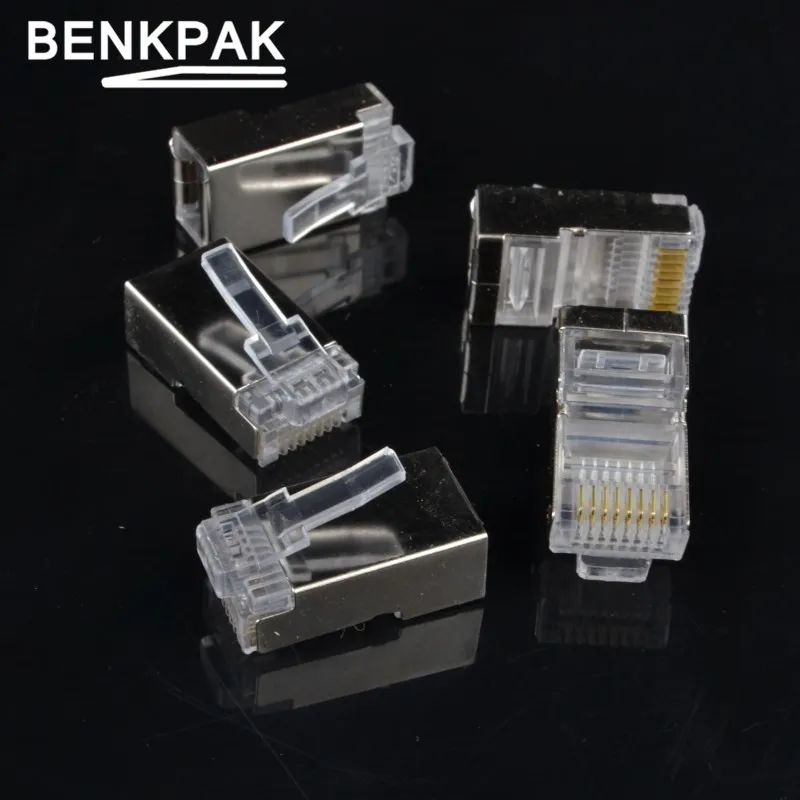 Металлический соединитель rj45 экранированные сетевые разъемы cat6 разъем 8p8c клеммы
