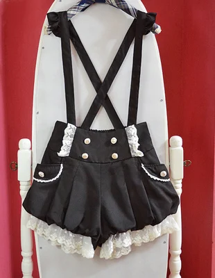 Шорты летние женские с двойным рядом пуговиц и Подтяжками фонариками|shorts