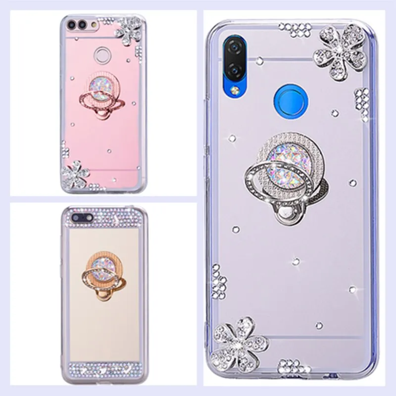 Зеркальные Силиконовые ТПУ чехлы для телефонов Huawei P9 lite 2017 P20 plus P30 honor 20 pro 9X 9 10 8C 8S