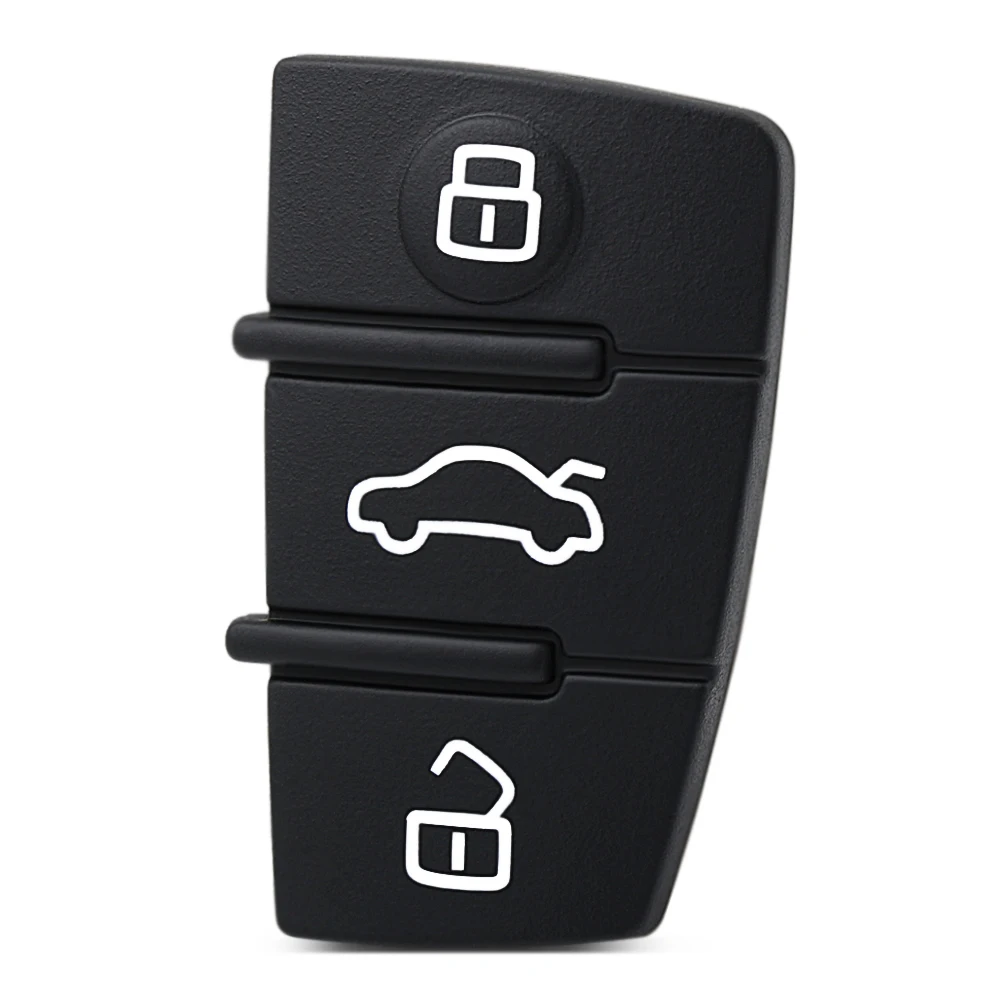 3 кнопки Замена резиновый пульт дистанционного управления брелок для Audi A3 A4 A5 A6 A8
