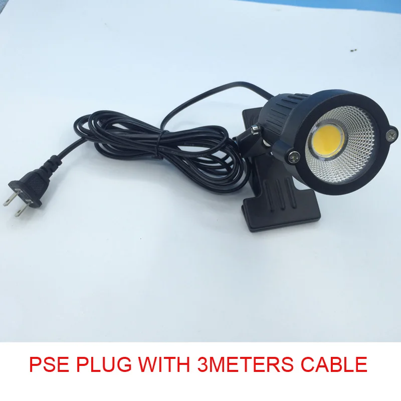 PSE Plug 220 В 110 В светодиодные садовые прожекторы с зажимом для наружного ландшафтного освещения, водонепроницаемые светодиодные прожекторы для газонов, садовые лампы - Испускаемый цвет: PSE Plug