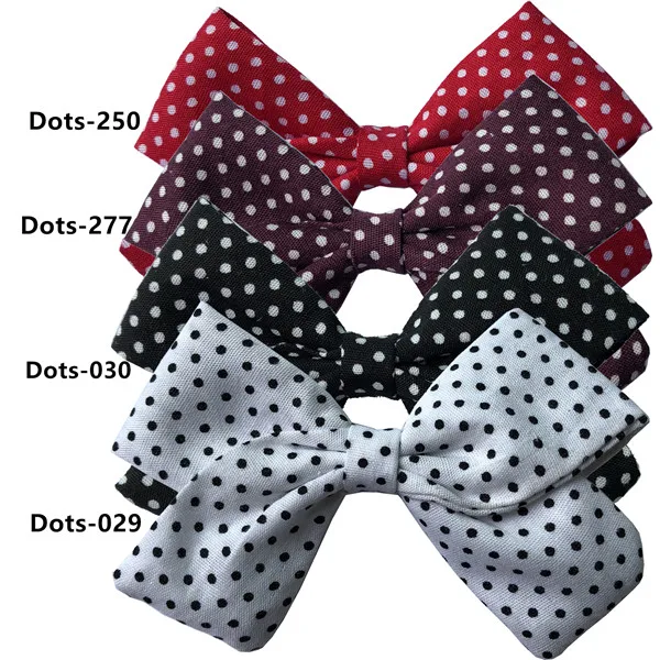 Dots Sets 4 шт. бутик ткань бант зажимы для волос банты заколки для волос хлопковые заколки для волос аксессуары для волос для девочек - Цвет: Dots Sets