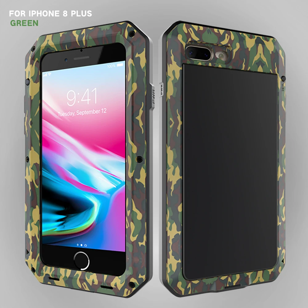 Outdoor Heavy Duty Doom Armor Shockproof Metal Case For iPhone XS MAX XR X 7 8 6 6S Plus 5 SE 5S 4 4S Dustproof Protection Cover