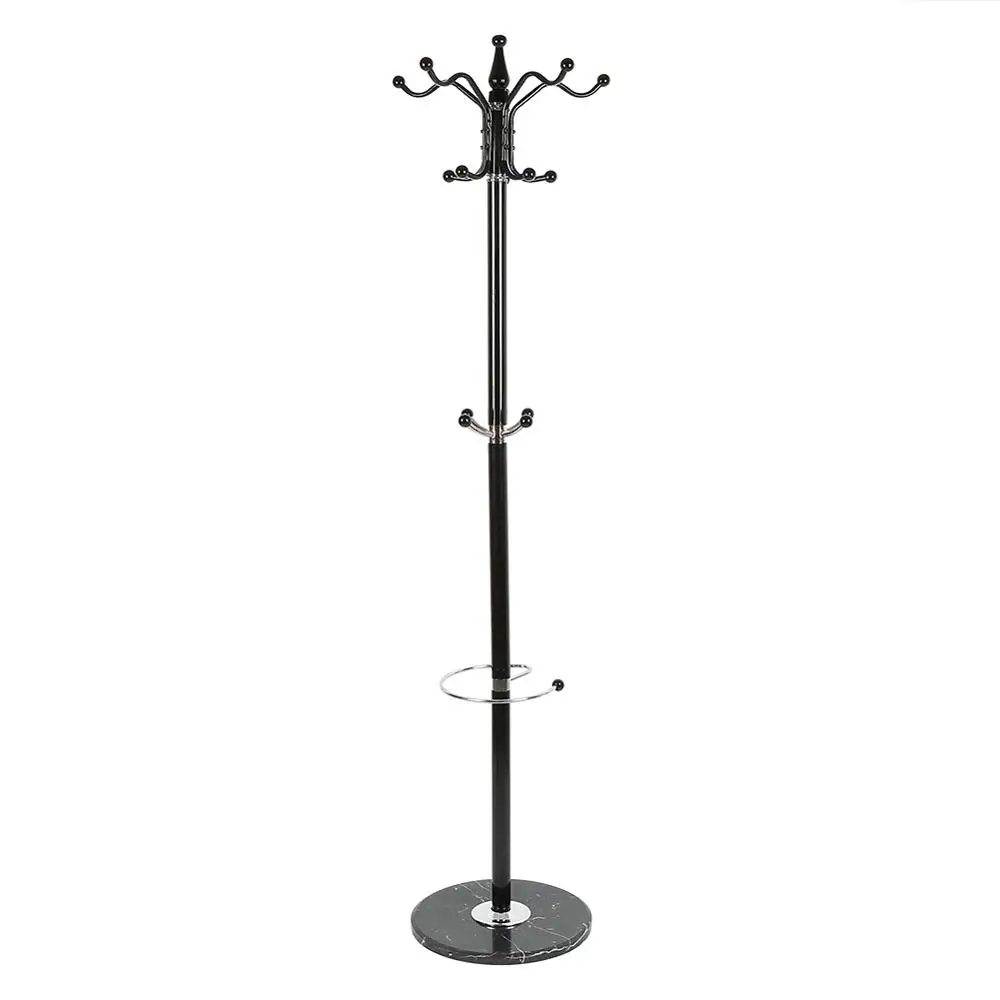 Bent hook Новое дерево стиль вешалка 1,7 м металлический пальто шляпа куртка стенд дерево держатель Вешалка для сумок с мраморной основой вешалки для одежды HWC - Цвет: Bent hook