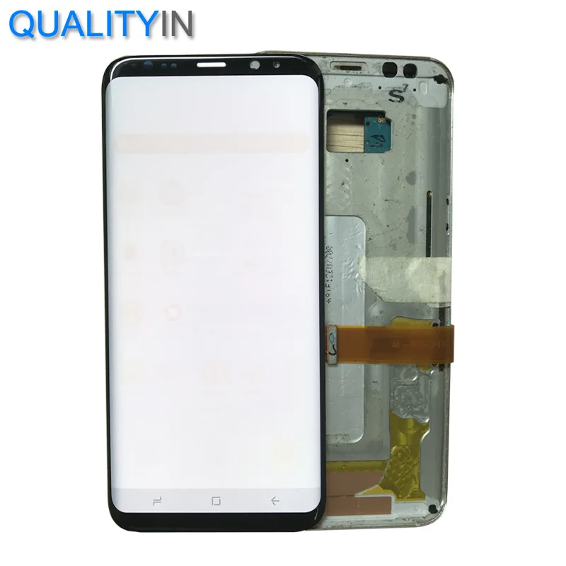Для Samsung Galaxy S8/S8 PLUS G950 G955 сенсорный экран дигитайзер большой красный ожога тени ЖК