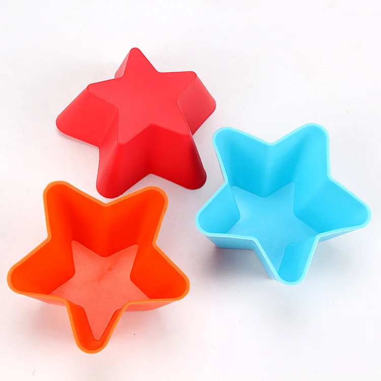 Абрикосовая Звезда Форма помадной формы конфеты смолы силиконовые DIY мыло торт
