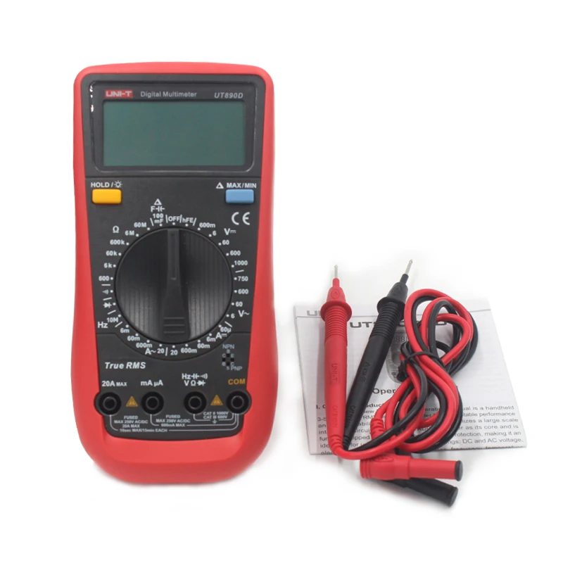 UNI-T UT890D Цифровой мультиметр истинный RMS AC/DC Вольтметр Амперметр 6000 счетчиков