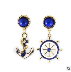 ZRM 20 парт/Лот Оптовая Продажа Модные ювелирные изделия Синий эмалированный