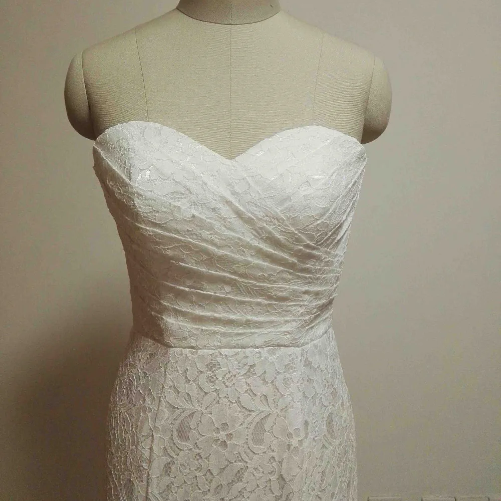 Винтажные кружевные недорогие свадебные платья-русалки E JUE SHUNG платья со