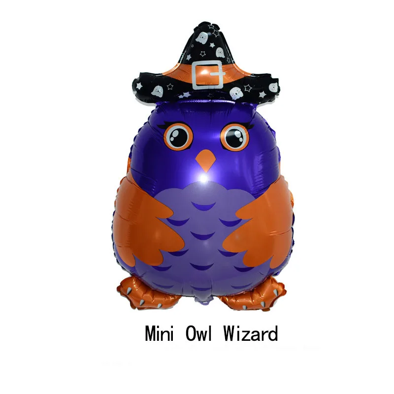 mini owl wizard 10 шт Мини Рождественские шары с утолщённой меховой опушкой, Globos Хэллоуина украшения, воздушные шары и снеговиком Лось Санта Клаус надувной шар игрушки - Цвет: mini owl wizard