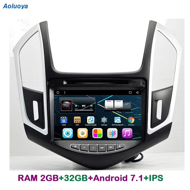 Aoluoya IPS RAM 2 ГБ + 32 Android 7 1 Автомобильный DVD плеер для Chevrolet Cruze 2015 радио GPS навигация