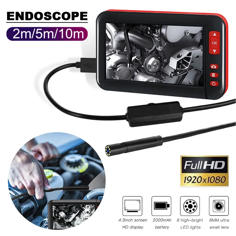 2019 эндоскоп 1080p инструмент для чистки ушей бороскоп прочные фотографии видео в