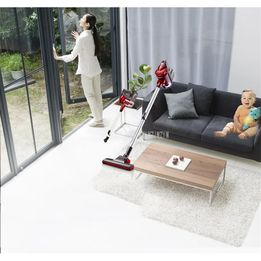 Ручной портативный пылесос с нажимной штангой пылесборник для ковров кроватей