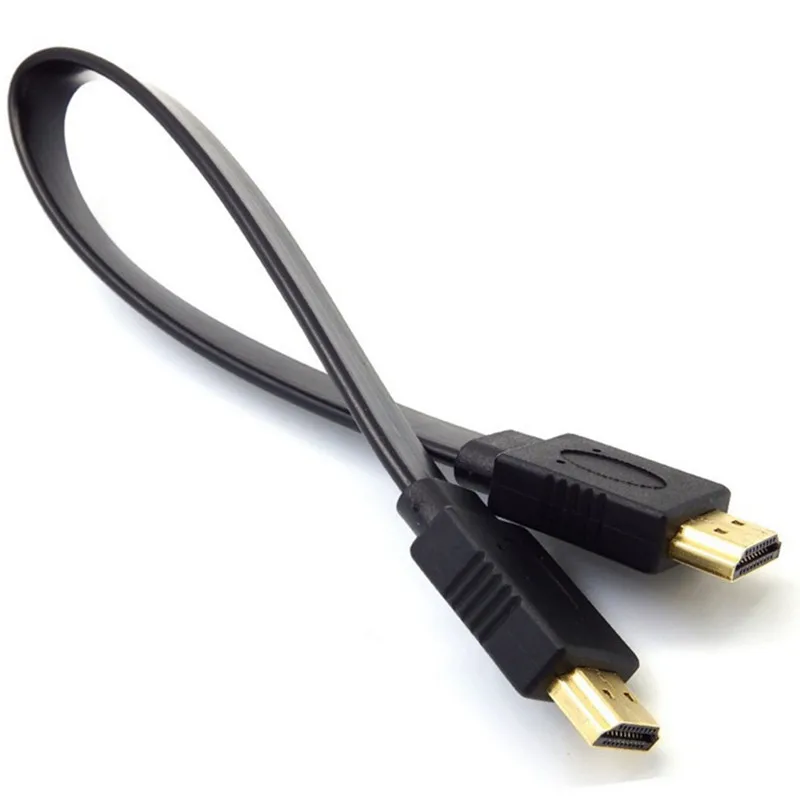 Высокое качество 30 см Full HD короткий кабель HDMI Поддержка 3D штекер плоский Шнур для