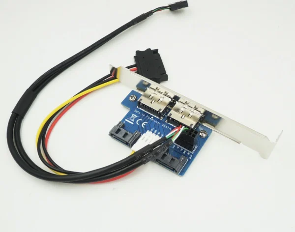 Настольный компьютер 20 шт./лот двойной порт SATA на Power eSATA esтап преобразователь 9pin