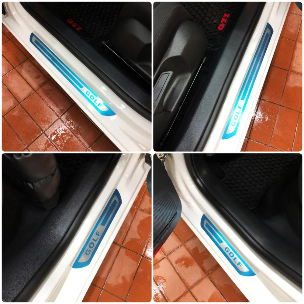 4 шт./лот ультратонкая Накладка на порог из нержавеющей стали для VW Volkswagen Golf 6