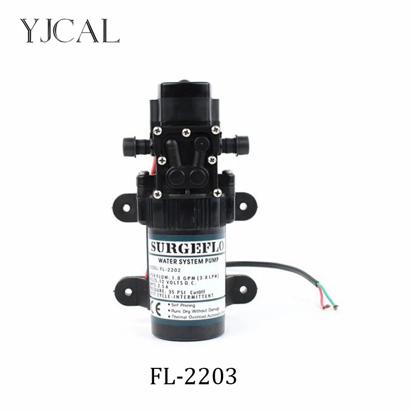 FL2203 DC 12V 24V электрический спрей Мембранный Насос Высокого Давления Солнечный