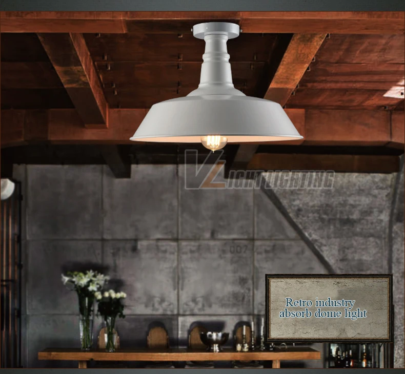 Винтажный металлический абажур потолочный светильник Эдисона осветительный в