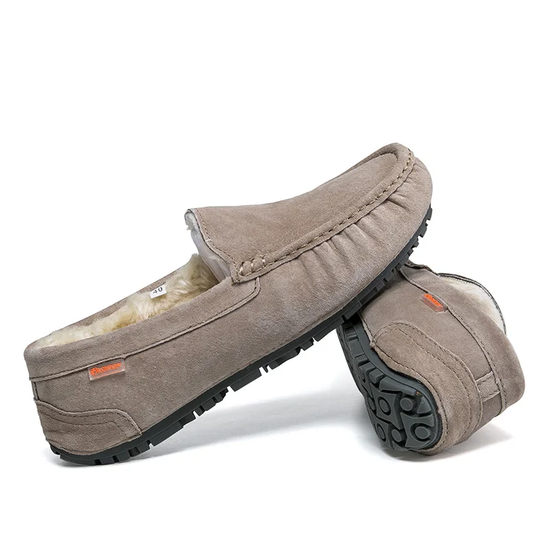 ALCUBIEREE мужские зимние теплые Мокасины Короткие Плюшевые Лоферы для мужчин