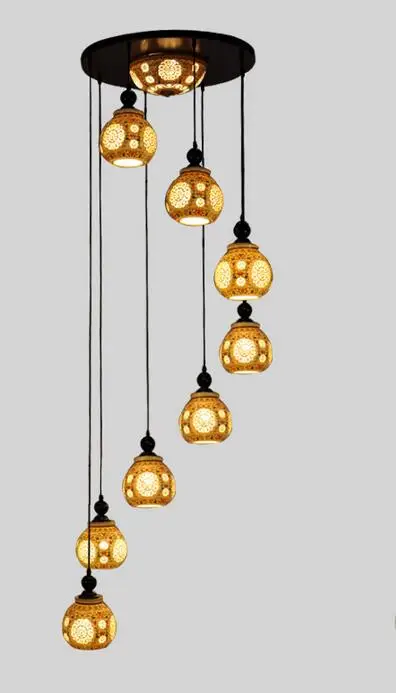 Лестничный светильник s в китайском стиле керамическая Подвесная лампа