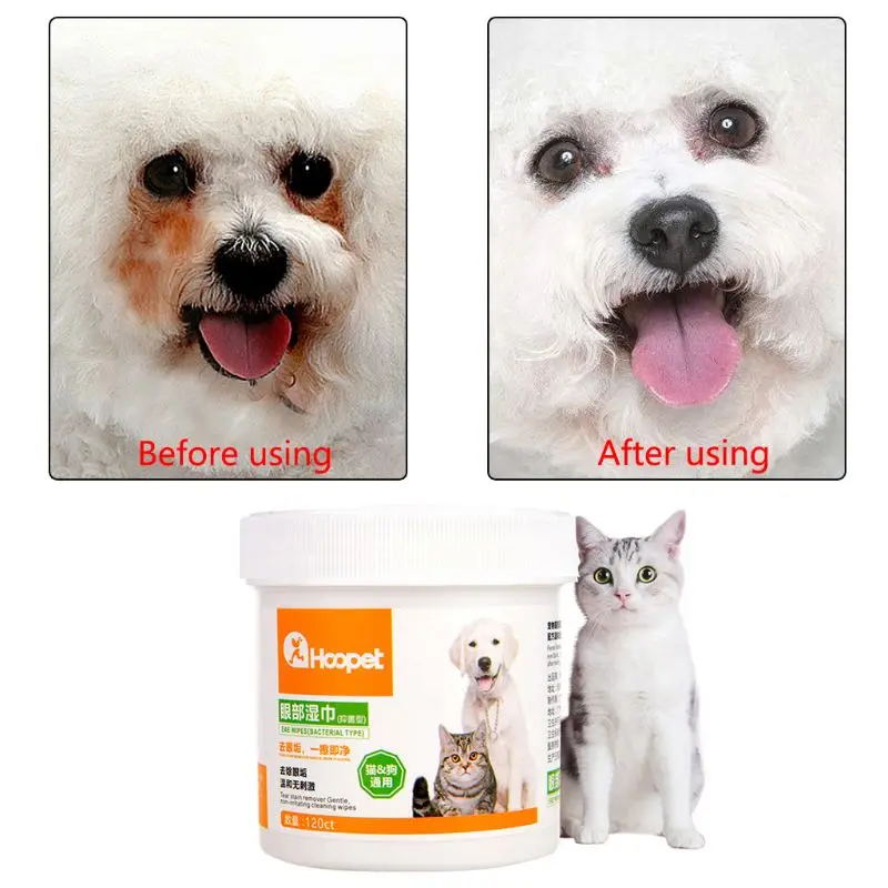 

Dog Cat Eyes Wipes Pet Cleaning Wet Paper Towels Cat Tears Stain Remover Pets Eye Clean Supplies