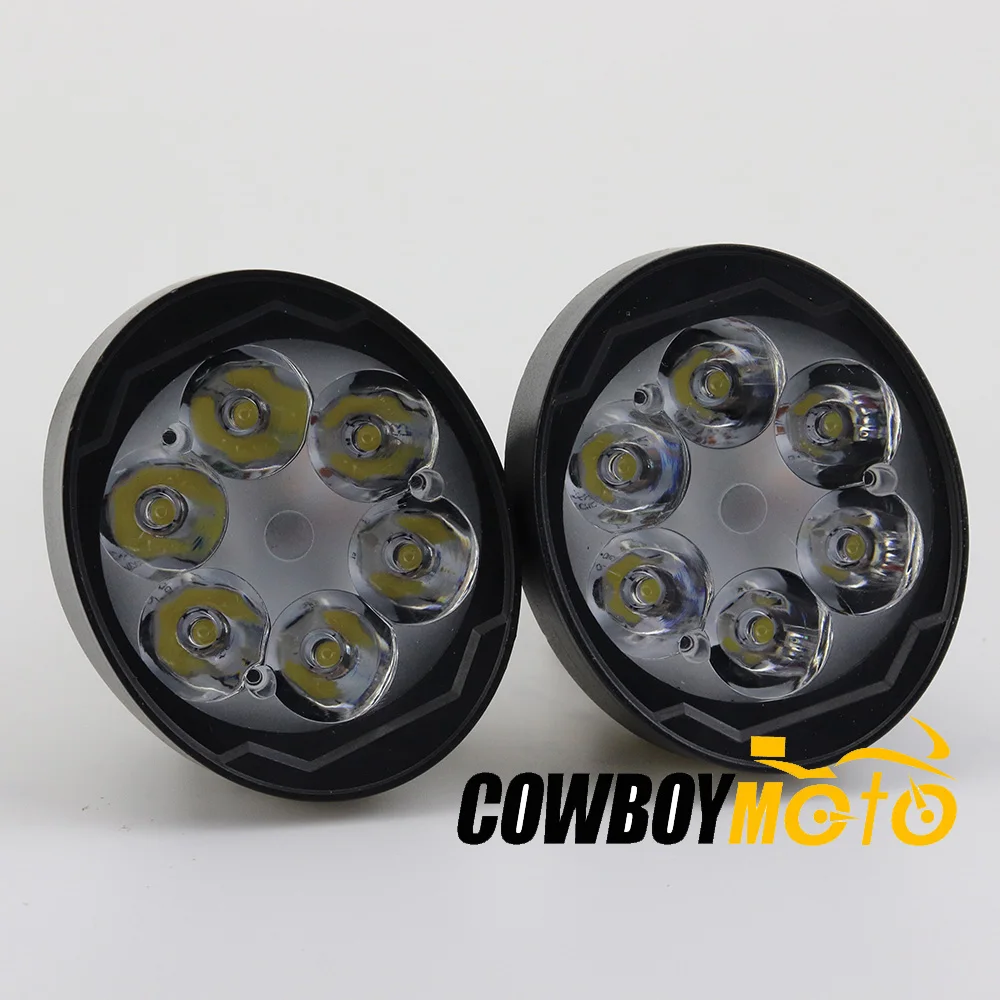 Universal Motorcycle Motocross LED Headlight Mirror Mount Driving Fog Spot Light For Pot Dirt Bike Honda Yamaha Suzuki Kawasaki |