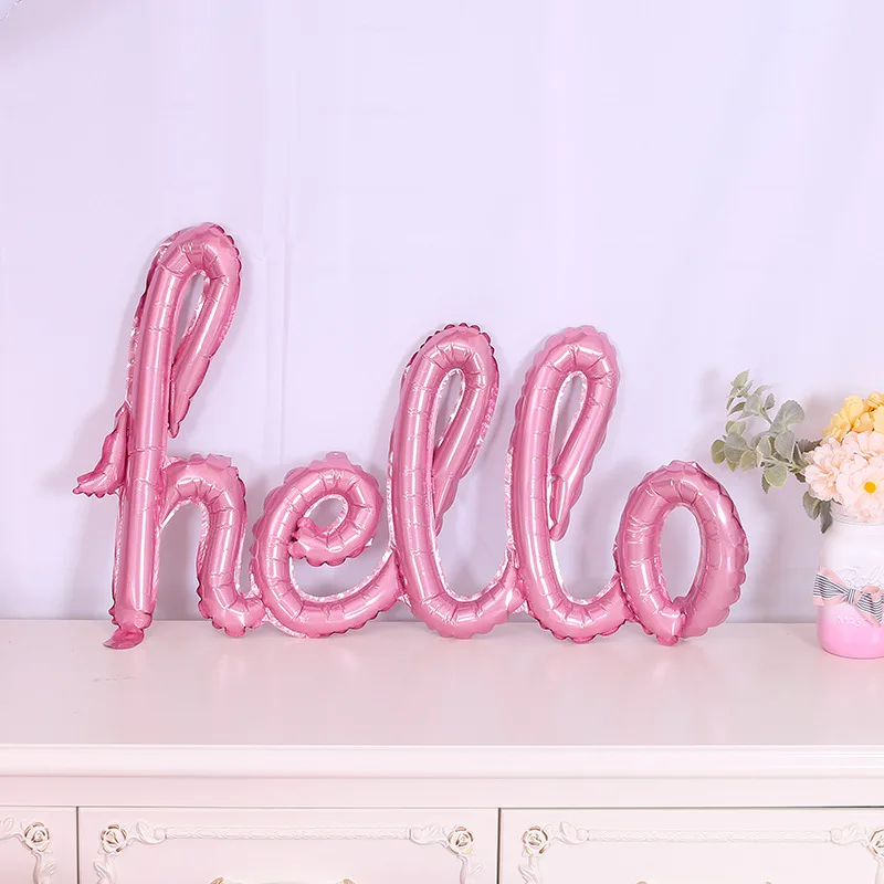 Вечерние воздушные шары большого размера Hello 100 дней на день рождения, юбилей, вечерние украшения на свадьбу, праздничные вечерние принадлежности