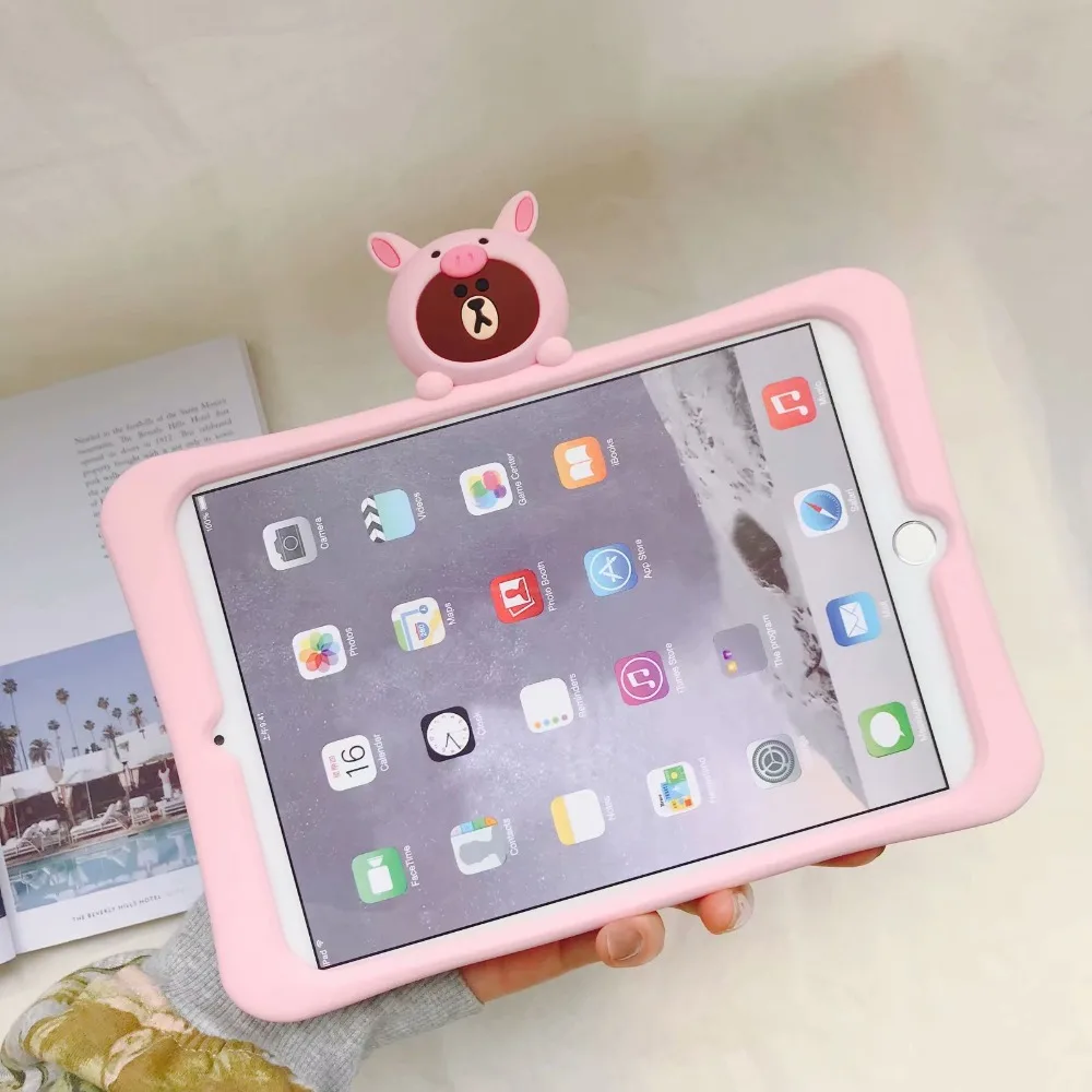 Силиконовый чехол-подставка для ipad air 2 3 9 7 2017 2018 pro 10 5 11 мягкий чехол с рисунком