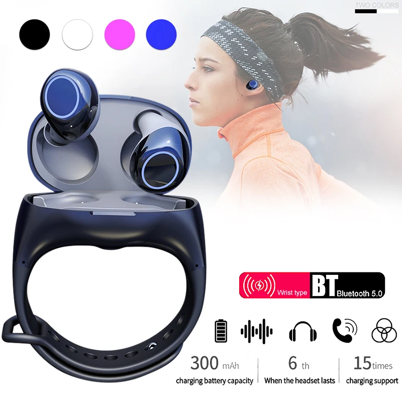 HM50 TWS Bluetooth наушники-вкладыши беспроводные наушники HiFi Bluetooth 5,0 наушники портативный умный Браслет Беспроводная гарнитура