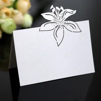 50pcs hollow butterfly style wedding laser cut decor table cards place setting name card for wine glass party wedding decoration