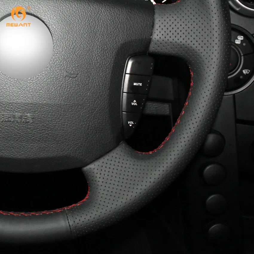 MEWANT черная крышка рулевого колеса автомобиля из натуральной кожи для Ssangyong Actyon Kyron аксессуары для интерьера части