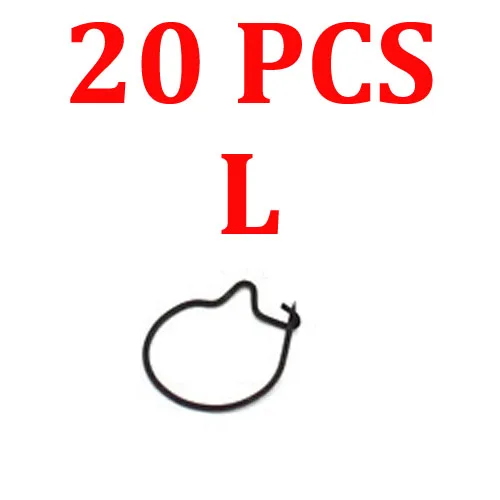 L 20pcs 20 шт. рыболовный крючок-приманка для ловли карпа, заколка для бойлов, шпилька, живая приманка, приманка, крючки, крючок под червя, заколка для волос, Ронни Риг для ловли карпа - Цвет: L 20pcs
