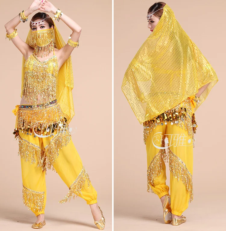 Набор костюма для танца живота женщин выступлений в Болливуде соревнований