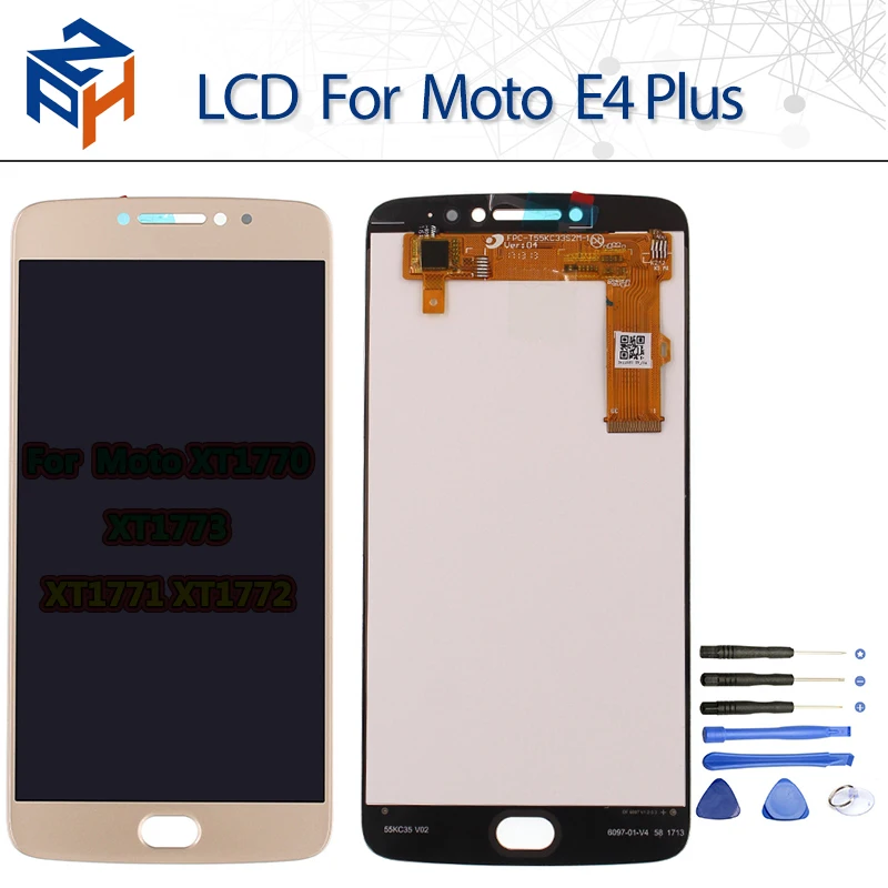 Для Motorola Moto E4 плюс ЖК дисплей Дисплей XT1773 XT1771 XT1772 Сенсорный экран планшета