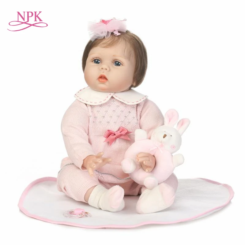 NPK 55 см Bebe Reborn Baby Doll реалистичные девушка силиконовые куклы игрушки для детей
