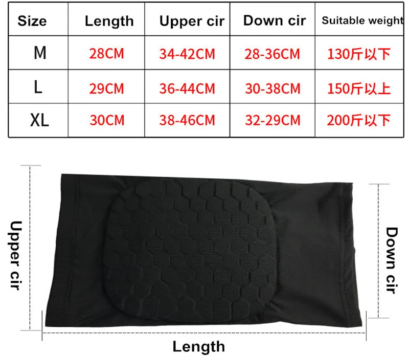 Короткий эластичный рукав для футбола и баскетбола 2 шт.|knee pads|honeycomb crashproofleg knee support