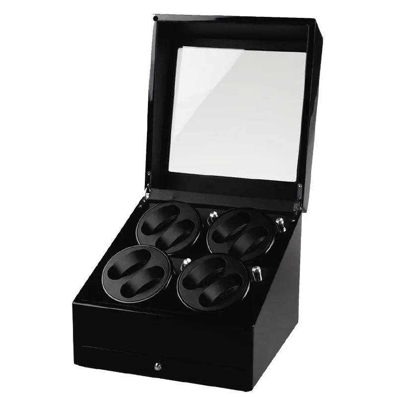 Winder для 8 автоматических часов деревянный ящик хранения с мотором MABUCHI | Наручные