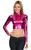 Fuchsia Женский Блестящий металлический Топ балетный Топ из лайкры и нейлона для тренировок для сцены - Цвет: Fuchsia