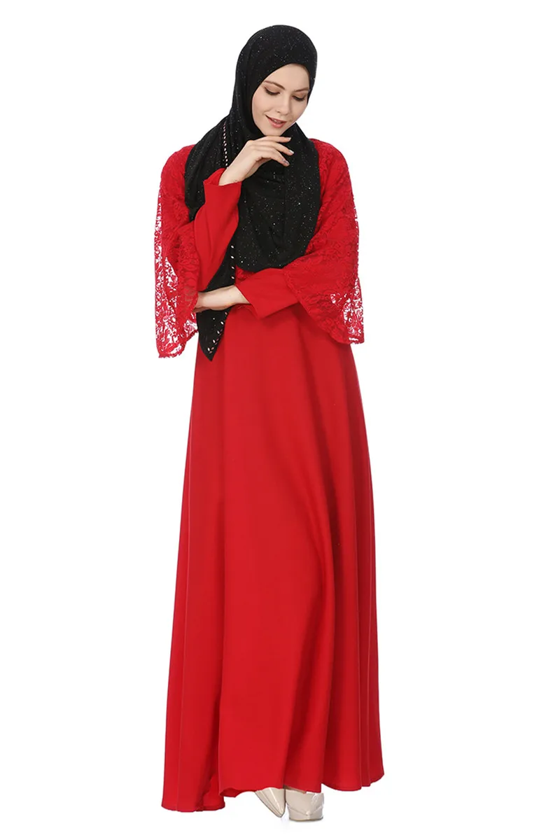

Elegant Muslim Costumes Traditional Islamic Clothing Turkish Arabic Eid Mubarak Abaya Gown Women Dress Free Shipping