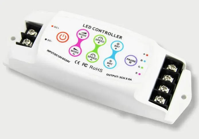 

Светодиодный контроллер BC-390 RGB с защитой от перегрузки по току и защитой от короткого замыкания