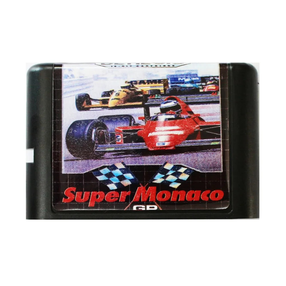 Супер Гран При Монако 16 бит MD карточная игра для Sega игры SEGA Mega Drive Genesis |