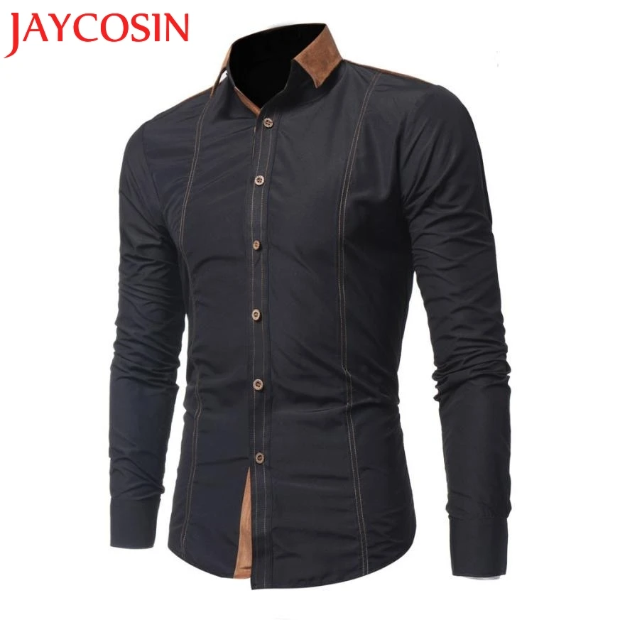 Мужская рубашка с длинным рукавом гавайская облегающая 714|color dress shirts|hawaiian shirtbrand